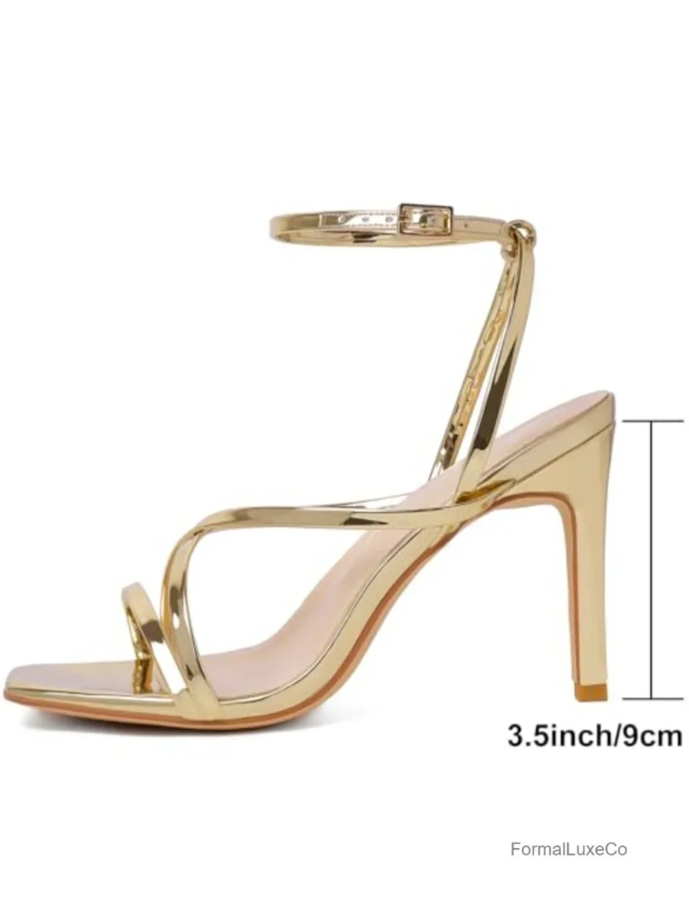 Strappy High Heels Square Open Toe Lace Up Heeled Sandals Ankle Strap Stiletto